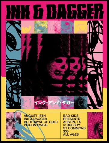 Ink & Dagger / Portrayal of Guilt / Prison Sweat — Aug 18 at Brushy Street Commons